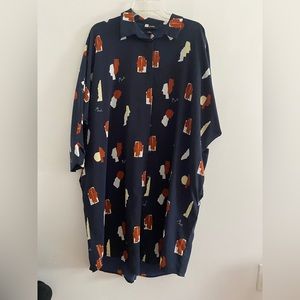 Oversized shirt dress
